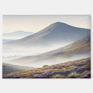 Misty Mourne Mountains Northern Ireland Watercolor Magnet