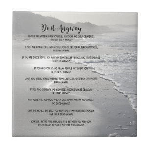 Misty Ocean Beach Do It Anyway Tile