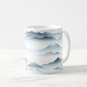 Misty Peaks – Watercolor Mountain Landscape (4) Coffee Mug