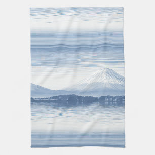 Misty Peaks – Watercolor Mountain Landscape Kitchen Towel