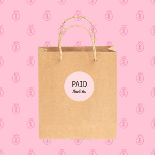 Misty Rose Blush Pink Minimalist Paid Classic Round Sticker