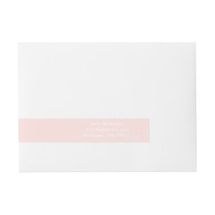 Misty Rose Cool Colour Matched Wraparound Address Label