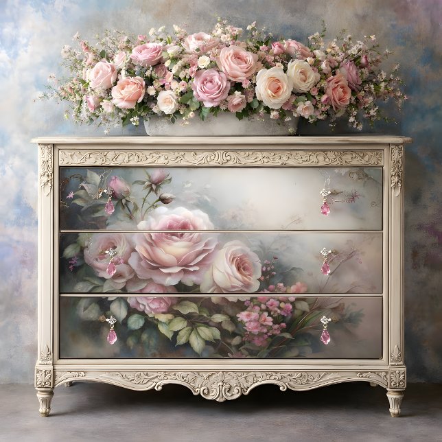 Misty Rose Dawn Decoupage Tissue Paper (Misty Rose Dawn Decoupage Tissue Paper)