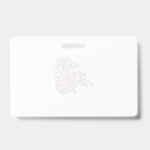 Misty Rose, Flush Mahogany, Decorative Design Badge
