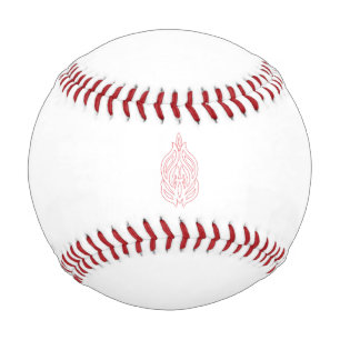 Misty Rose, Flush Mahogany, Decorative Design Baseball