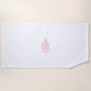 Misty Rose, Flush Mahogany, Decorative Design Beach Towel