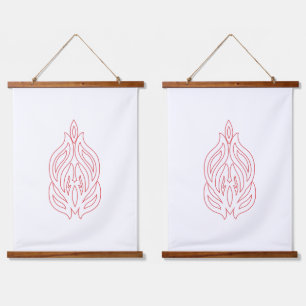 Misty Rose, Flush Mahogany, Decorative Design Hanging Tapestry