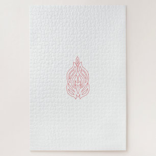 Misty Rose, Flush Mahogany, Decorative Design Jigsaw Puzzle