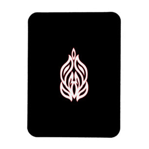 Misty Rose, Flush Mahogany, Decorative Design Magnet