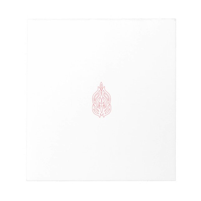 Misty Rose, Flush Mahogany, Decorative Design Notepad (Front)