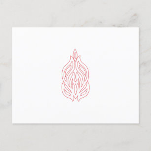 Misty Rose, Flush Mahogany, Decorative Design Postcard