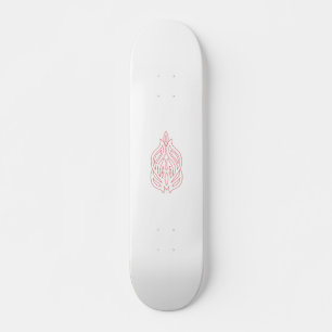 Misty Rose, Flush Mahogany, Decorative Design Skateboard