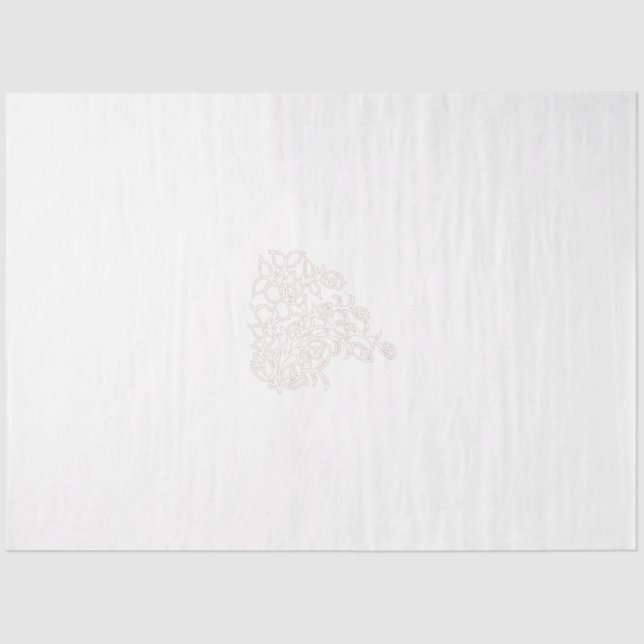 Misty Rose, Flush Mahogany, Decorative Design Tissue Paper (Front)