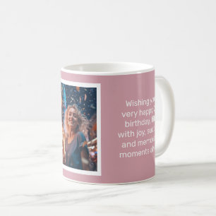Misty Rose Happy Birthday Coffee Mug