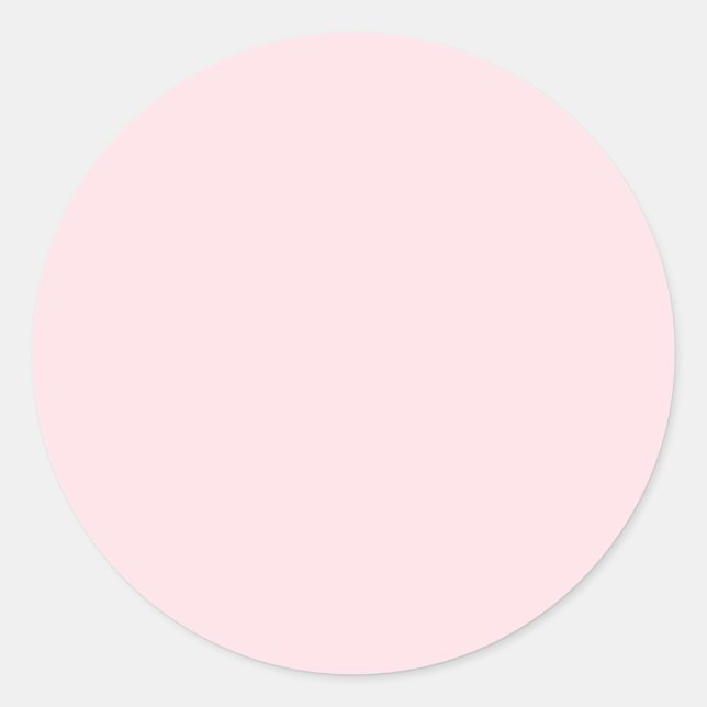 Misty Rose Light Baby Pink Solid Colour Background Classic Round Sticker (Front)