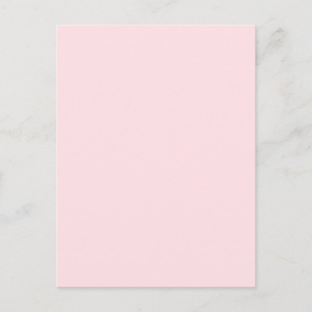 Misty Rose Light Baby Pink Solid Colour Background Postcard (Front)