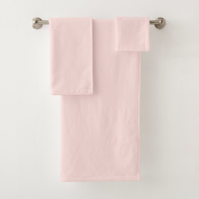Misty Rose Solid Colour Bath Towel Set (Insitu)