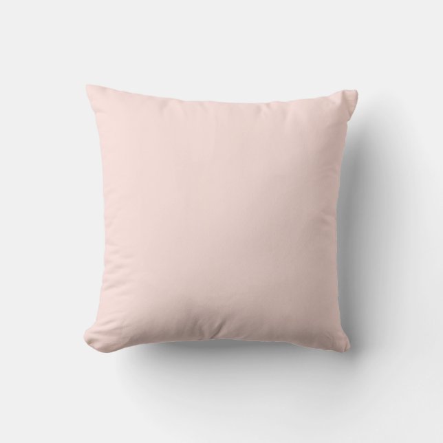 Misty Rose Solid Colour Throw Pillow (Front)