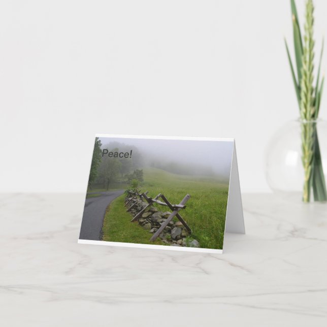 Misty Shenandoah Morning notecard (Front)