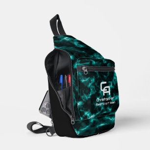 Misty Smoke Monogram Aqua Sling Bag