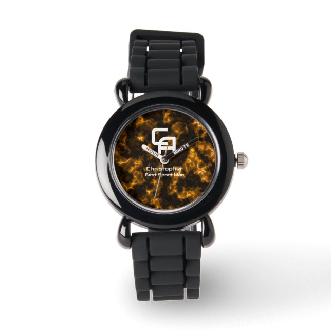 Misty Smoke Monogram Gold Watch (Front)