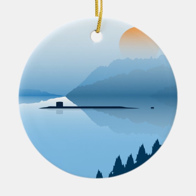 Misty Submarine - ornament (Front)