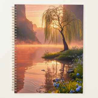 Misty Sunrise in a Tranquil Lake Planner