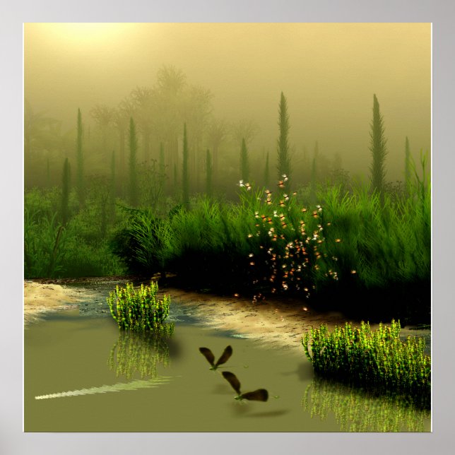 misty swamp poster (Front)