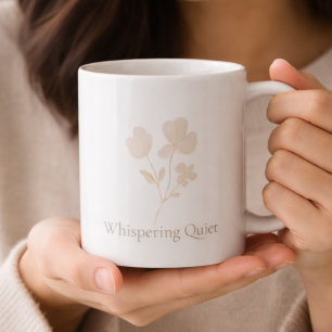 Misty Taupe Florals Classic Mug, 11 oz Coffee Mug