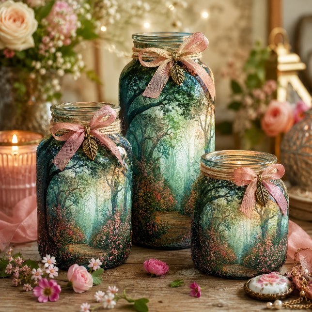 Misty Teal Enchanted Forest Path Decoupage Tissue Paper (Creator Uploaded)