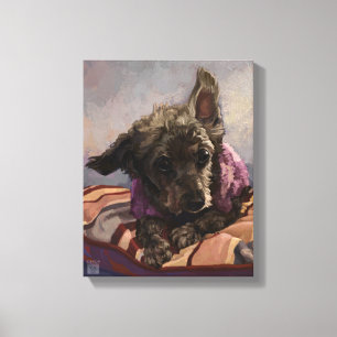 Misty the Poodle Canvas Print
