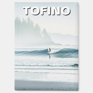 Misty Tofino Canada Surfer Travel Magnet