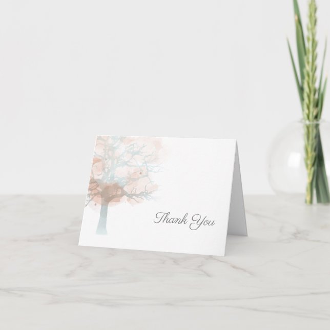 Misty tree thank you card (Front)