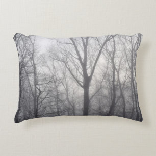 Misty Trees Decorative Pillow