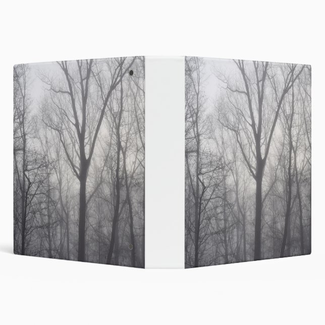 Misty Trees Grey Woodland Binder (Background)