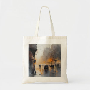 Misty Urban Evening Tote Bag