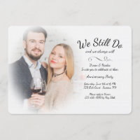 Misty We Still Do Photo Anniversary Invitation