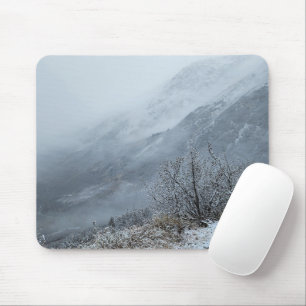 Misty Winter Mountain Valley Mousepad