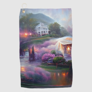 Misty Wisteria House on the Hill    Golf Towel