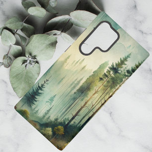 Misty Woodland Evergreen Forest Samsung Galaxy Case