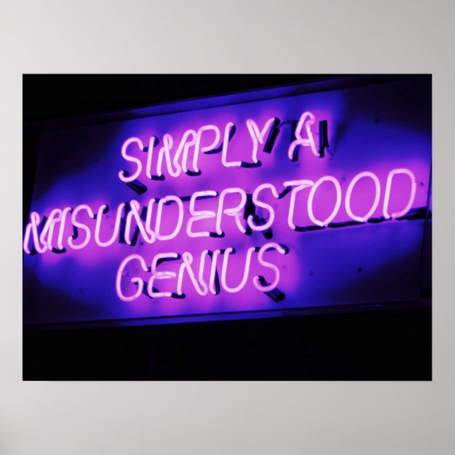 MISUNDERSTOOD GENIUS PINK AND BLACK POSTER (Front)