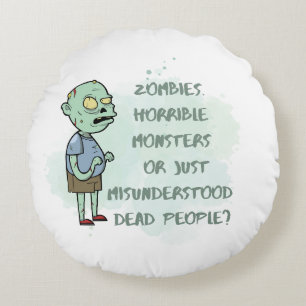 Misunderstood Zombies - Double Sided Round Pillow