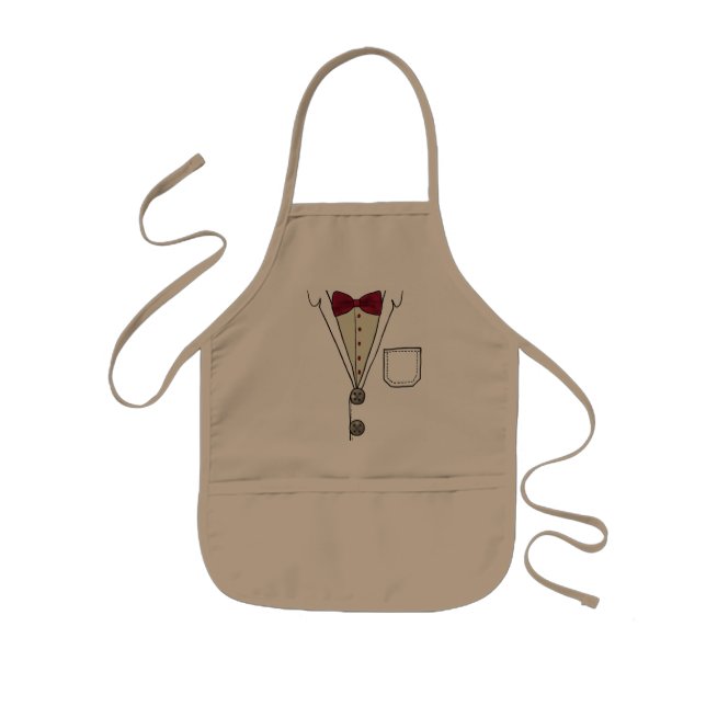 Mit Fliege  Kids Apron (Front)