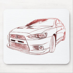 Mit Lancer Evo X 2008 Mouse Pad