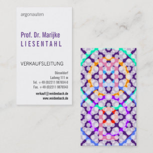 Mit Monogram Hochformat Business Card