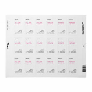Mit Monogram Hochformat Business Card Label