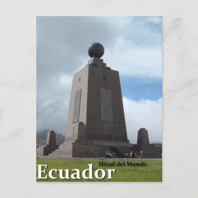 Mitad del Mundo Ecuador equator line monument. Postcard (Front)