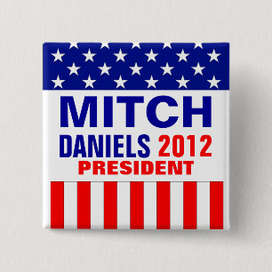 Mitch Daniels 2012 2 Inch Square Button