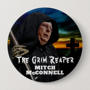 Mitch McConnell Grim Reaper 4 Inch Round Button