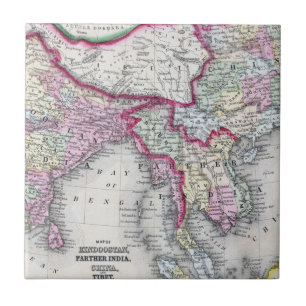 Mitchell Map   India, Tibet, China & SE Asia Tile